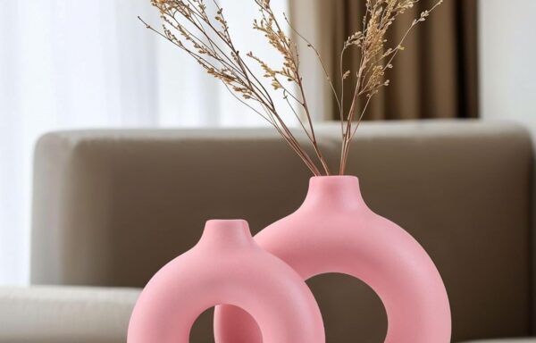 Juego de jarrones circulares